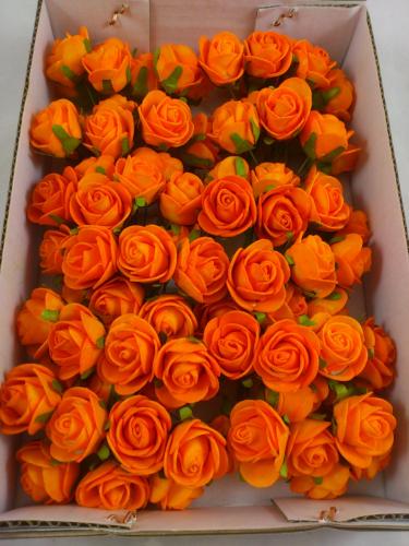 Medi rose en mousse 3 cm orange (12x7 p.)